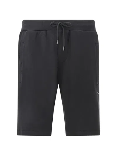 Paul & Shark Elasticated-waistband Track Shorts In Black