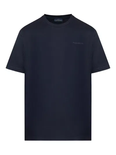 Paul & Shark Embroidered Cotton T-shirt In Blue
