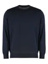 Paul & Shark Embroidered Crew-neck Sweater In Blue
