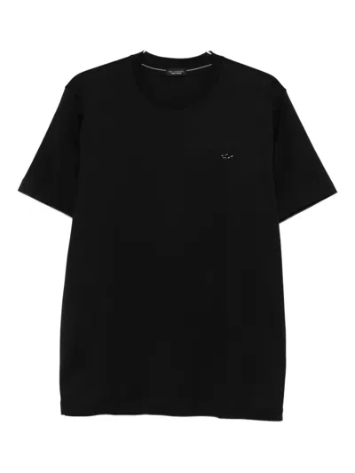Paul & Shark Embroidered Logo T-shirt In Black