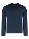 Paul & Shark Embroidered Long-sleeve T-shirt In Blue
