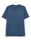 Paul & Shark Embroidered-wave Crew-neck T-shirt In Blue