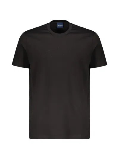 Paul & Shark Embroidered-logo Crew-neck T-shirt In Brown