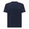 Paul & Shark Black Solid Crew Neck T-shirt In Blue