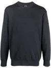 Paul & Shark Round-collar And Long-sleeved Sweater In Blue