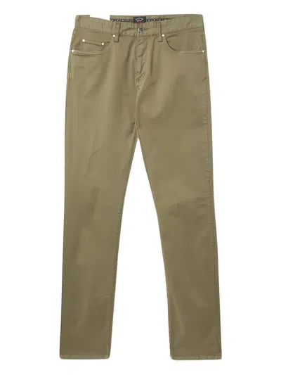 Paul & Shark Five-pocket Stretch-cotton Pants In Green