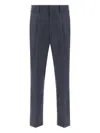 Paul & Shark Wide-leg Flannel Trousers In Blue
