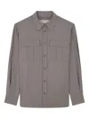 Paul & Shark Flap-pocket Wool Overshirt In Gray