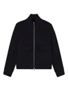 Paul & Shark Wool And Cashmere Hybrid Blouson In Black