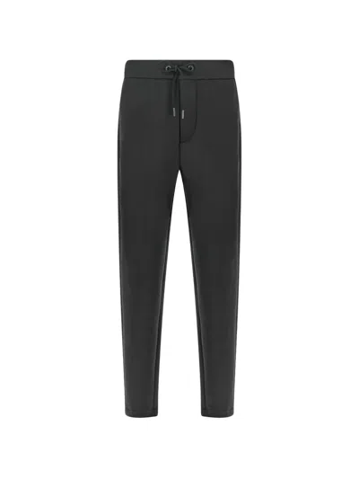 Paul & Shark Fleece-cotton Track Pants In Black