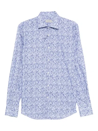 Paul & Shark Floral-print Shirt In Purple