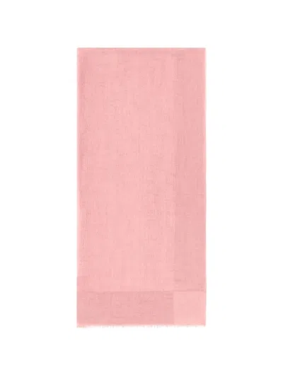Paul & Shark Frayed-edge Scarf In Pink