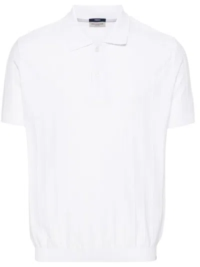 Paul & Shark Fresco Cotton Polo Shirt In White