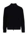 Paul & Shark Full-zip Blue Sweater In Black