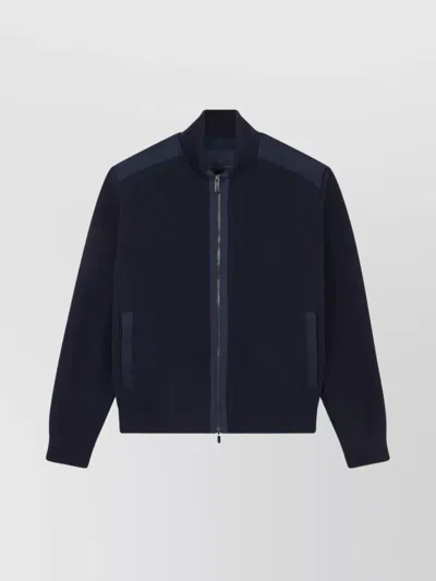 Paul & Shark Full Zip Jacket High Collar In Black