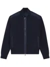 Paul & Shark Zip-up Wool Cardigan In Blue