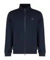Paul & Shark Zip-up Embroidered Cotton-blend Jacket In Blue