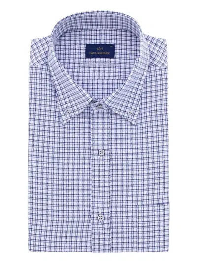 Paul & Shark Gingham Check-pattern Shirt In Blue