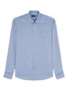Paul & Shark Gingham Cotton Shirt In Blue