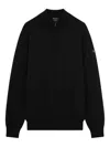 Paul & Shark Half Zip Badge Iconic Knitwear In Black