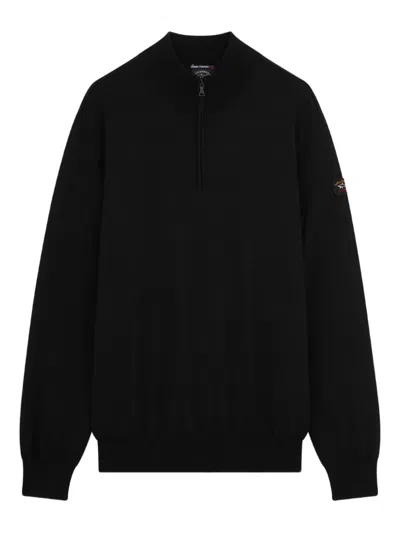 PAUL & SHARK HALF ZIP BADGE ICONIC KNITWEAR