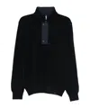 Paul & Shark High Collar Knitwear Featuring Button Detail In Black