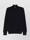 Paul & Shark Maglia Mezza Zip In Cotone E Cashmere In Black