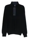 Paul & Shark High Collar Knitwear Featuring Button Detail In Black