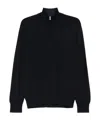 Paul & Shark Maglia Mezza Zip In Cotone E Cashmere In Black