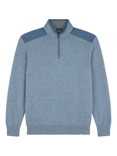 Paul & Shark Wool Half-zip Sweater In Blue