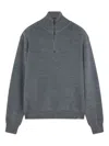 Paul & Shark Half-zip Sweater In Gray