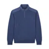 Paul & Shark Half-zip Sweater In Soft Cool Touch Wool With Typhoon® Re-4x4 Stretch Details In Blue