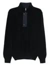 Paul & Shark High Collar Knitwear Featuring Button Detail In Black