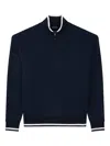 Paul & Shark Soft Cool Touch Wool Half Zip Sweater In Blue