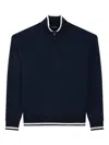Paul & Shark Soft Cool Touch Wool Half Zip Sweater In Blue