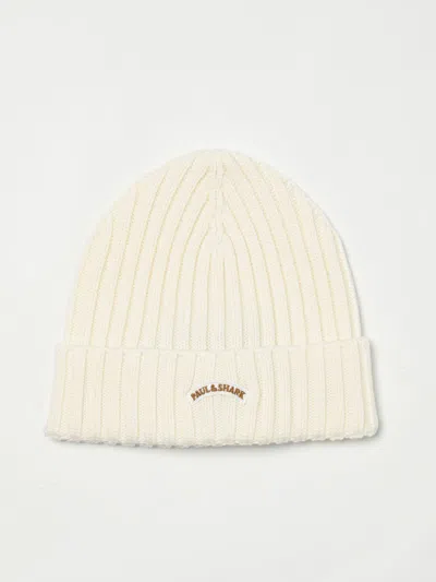Paul & Shark Paul &amp; Shark Moon Badge Beanie In Neutral