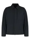 Paul & Shark Hidden Zipper Techno Fabric Jacket In Blue