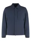 Paul & Shark Hidden Zipper Techno Fabric Jacket In Blue