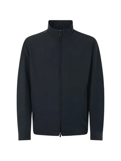 Paul & Shark High-neck Zip-up Jacket In Black