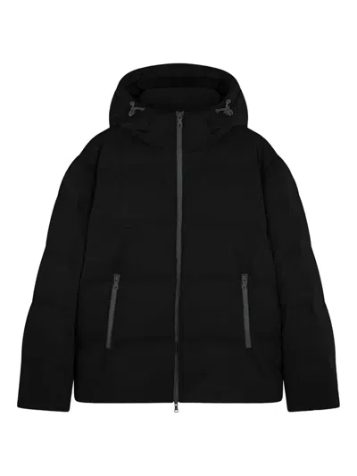 Paul & Shark Hooded Down Jacket In Black