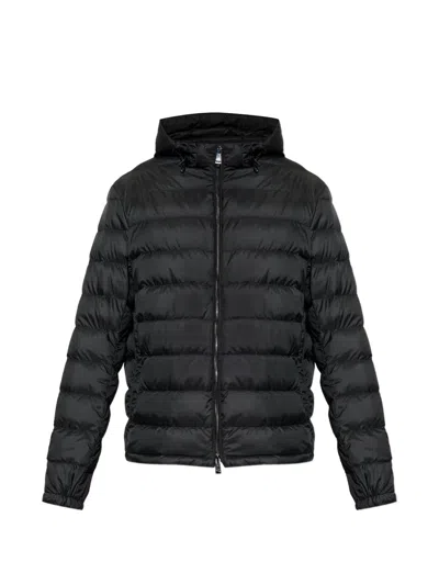 Paul & Shark Hooded Padded Jacket In Black