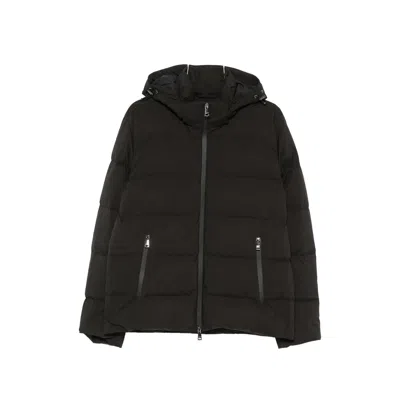 Paul & Shark Hooded Padded Jacket In Black