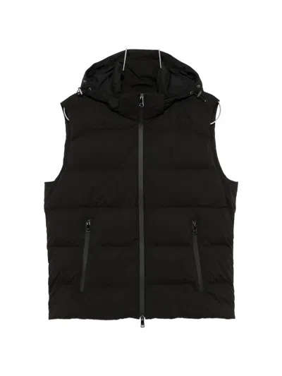 Paul & Shark Hooded Quilted Gilet In Blue