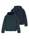 Paul & Shark Hooded Reversible Jacket In Blue
