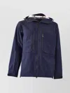 Paul & Shark Hooded Water-resistant Breathable Fabric Jackets In Blue