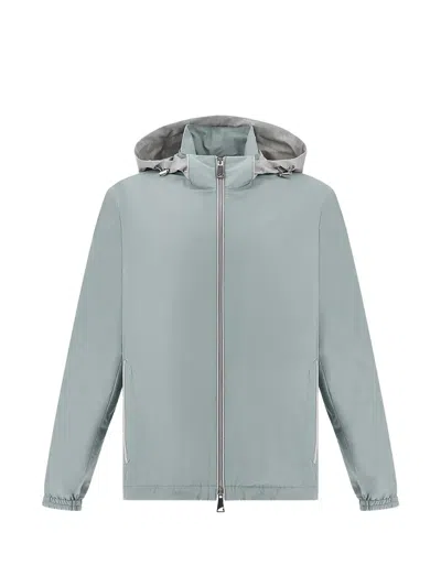 Paul & Shark Hooded Zip-up Jacket In Green