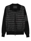 Paul & Shark Quilted Wool-panel Jacket In Black
