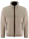 Paul & Shark High Collar Hybrid Jacket Side Pockets In Gray
