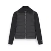 Paul & Shark Hybrid Zip-up Blouson In Wool And Typhoon® Platinum In Black