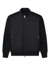 Paul & Shark Hybrid Zip-up Jacket In Black